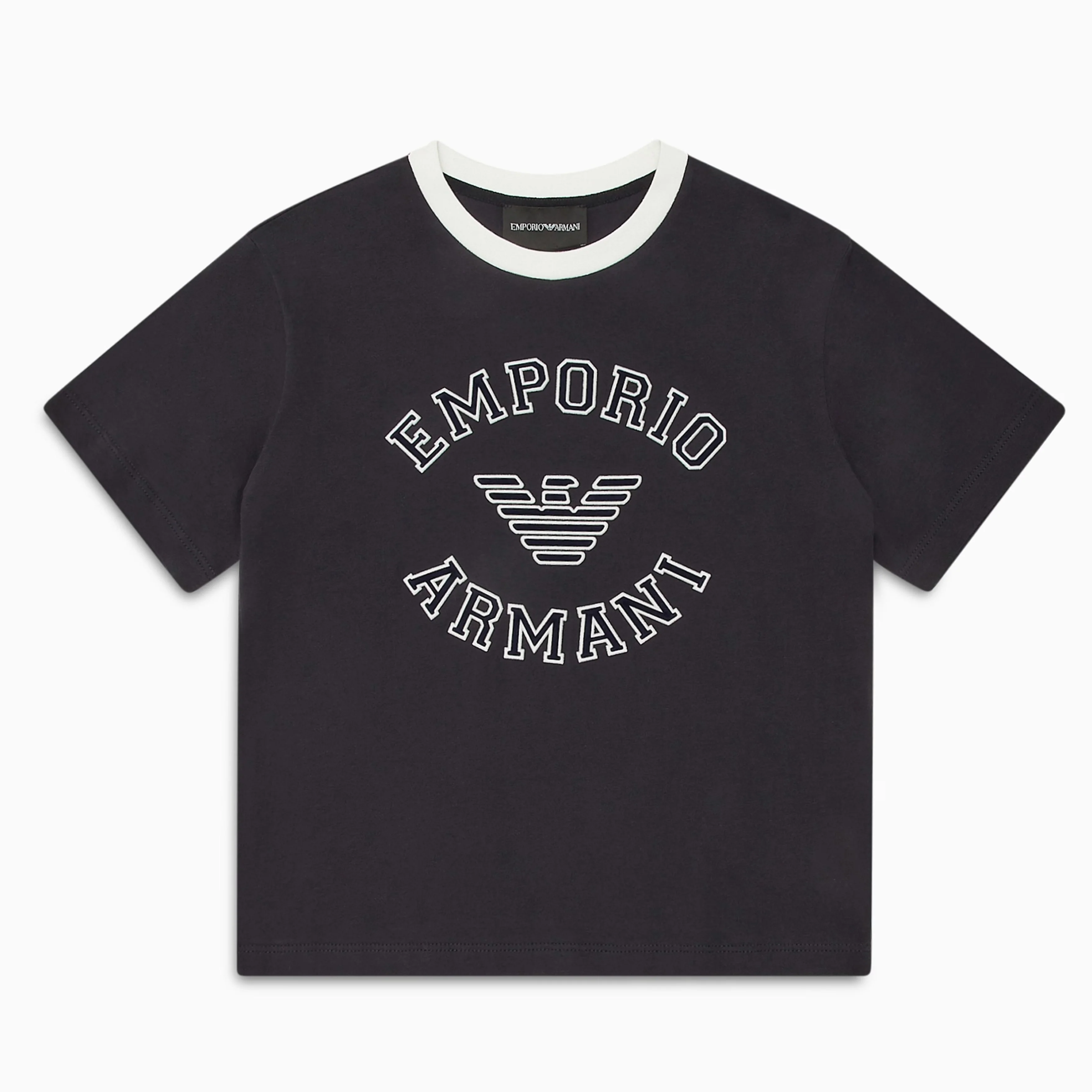 Emporio Armani Junior Comfort-Fit Jersey T-shirt w/ Oversized Logo