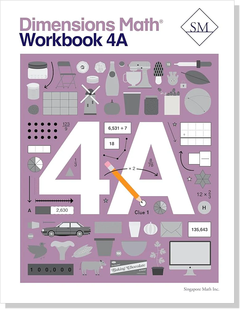 Singapore Math – Dimensions Math Workbook 4A