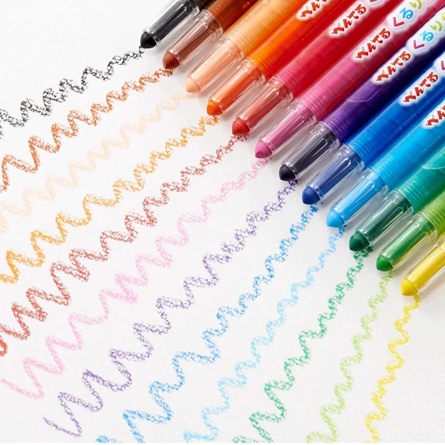 Pentel Kurikura Mechanical Crayons – Set of 12