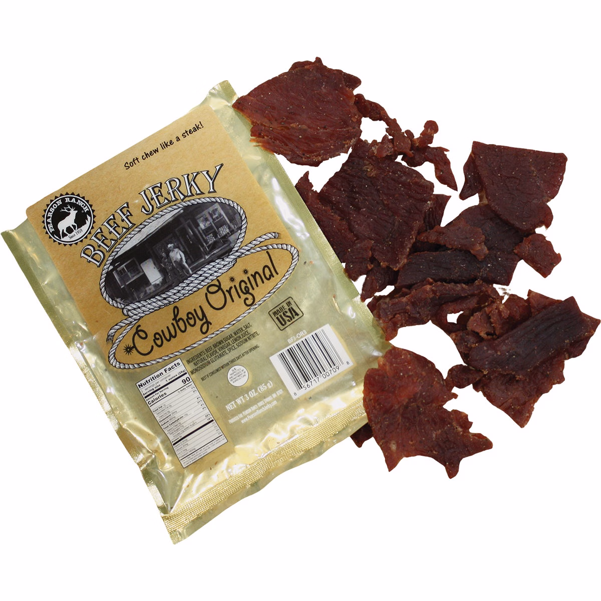 Pearson Ranch Jerky 3 Oz. Cowboy Original Premium Whole Muscle Jerky