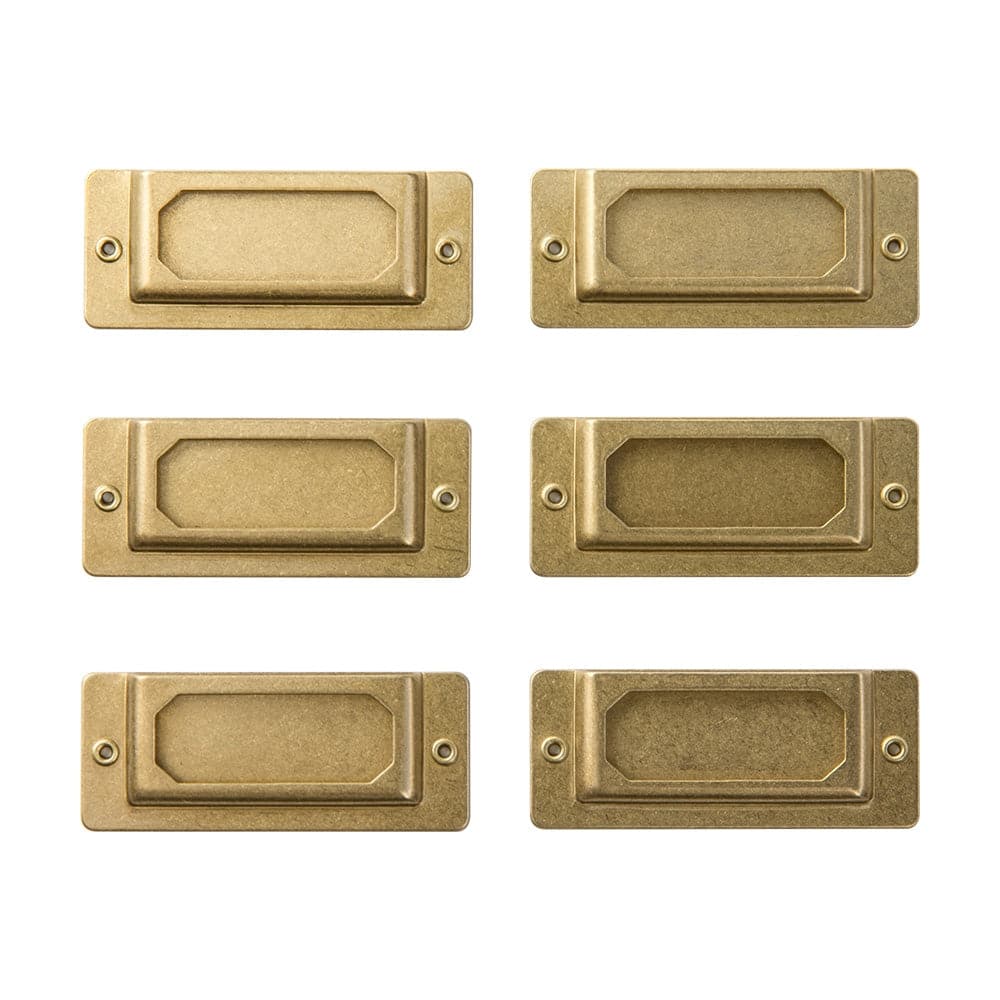 TRAVELER’S Company Brass Label Plates – Set of 6