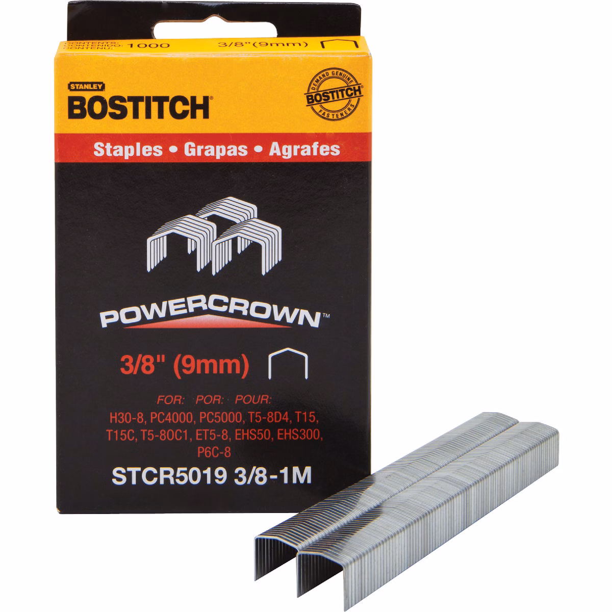 Bostitch Powercrown Hammer Tacker Staple, 3/8 In. (1000-Pack)