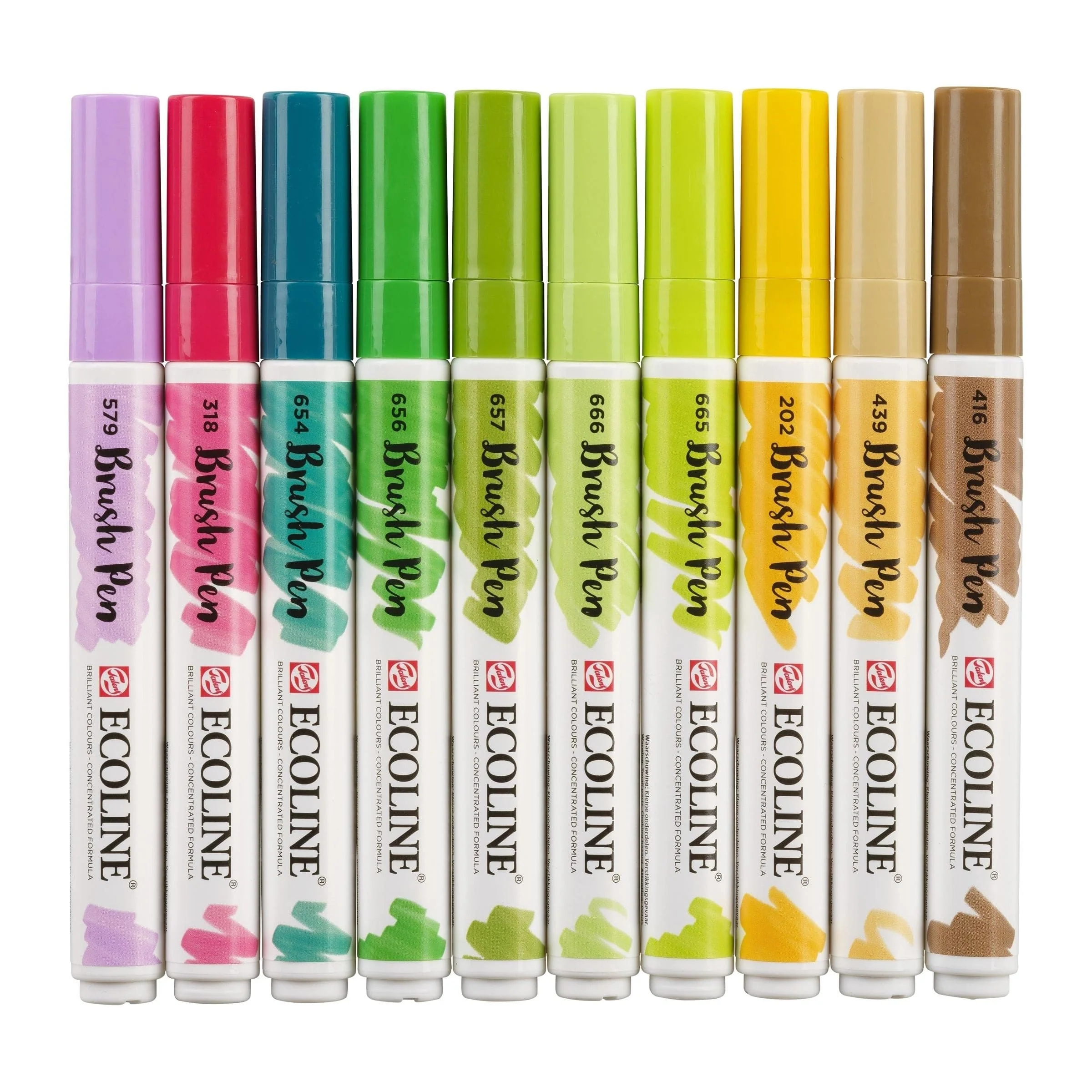 Talens Ecoline Brushpen, Set of 10, Botanic