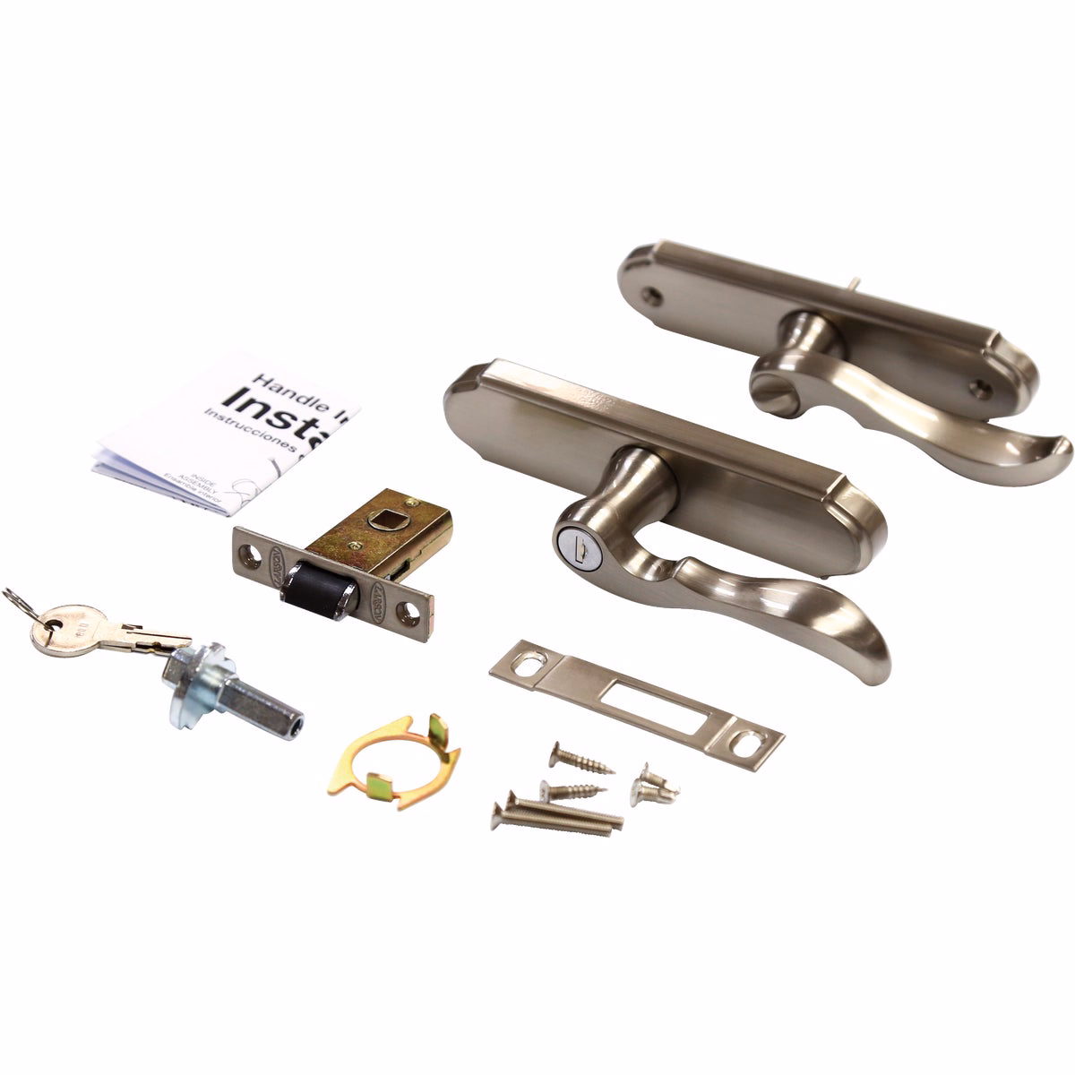 Larson M2 Nickel Storm Door Leverset