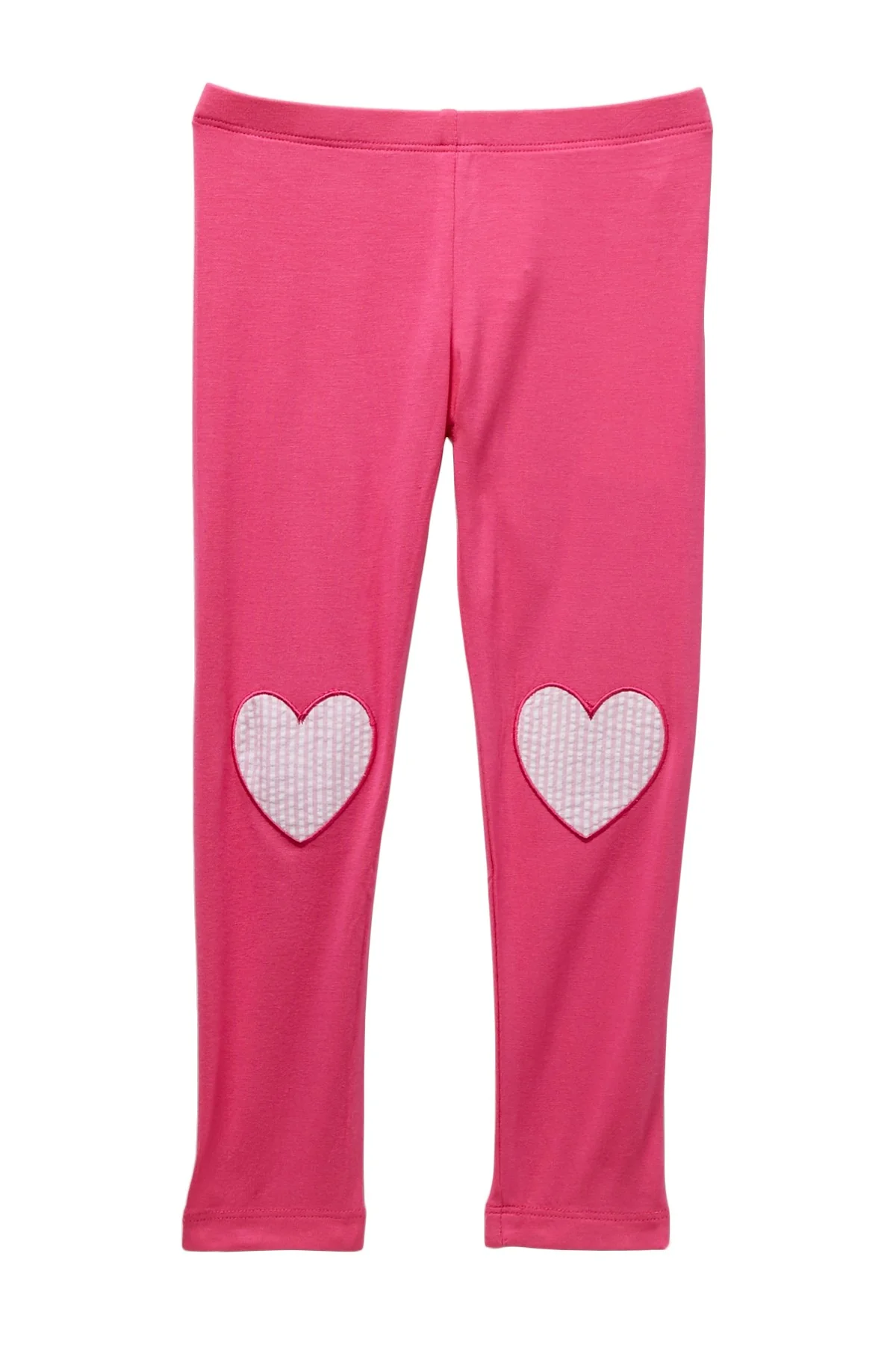 Design History – Girls’ Gingham-Heart Leggings in Rainbow Pink