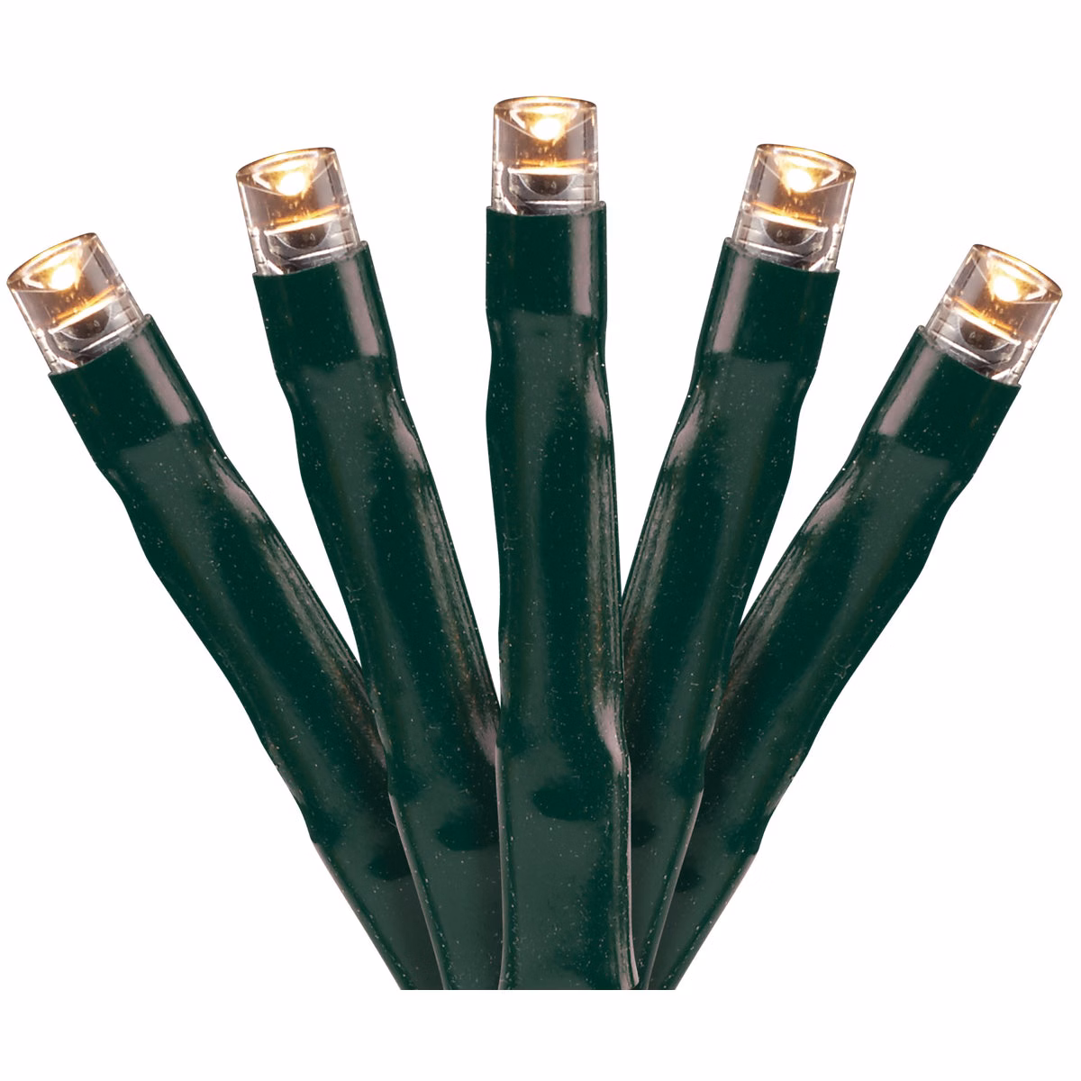 Holiday Wonderland Warm White 500-Bulb LED Compact Light Set with Dark Green Wire