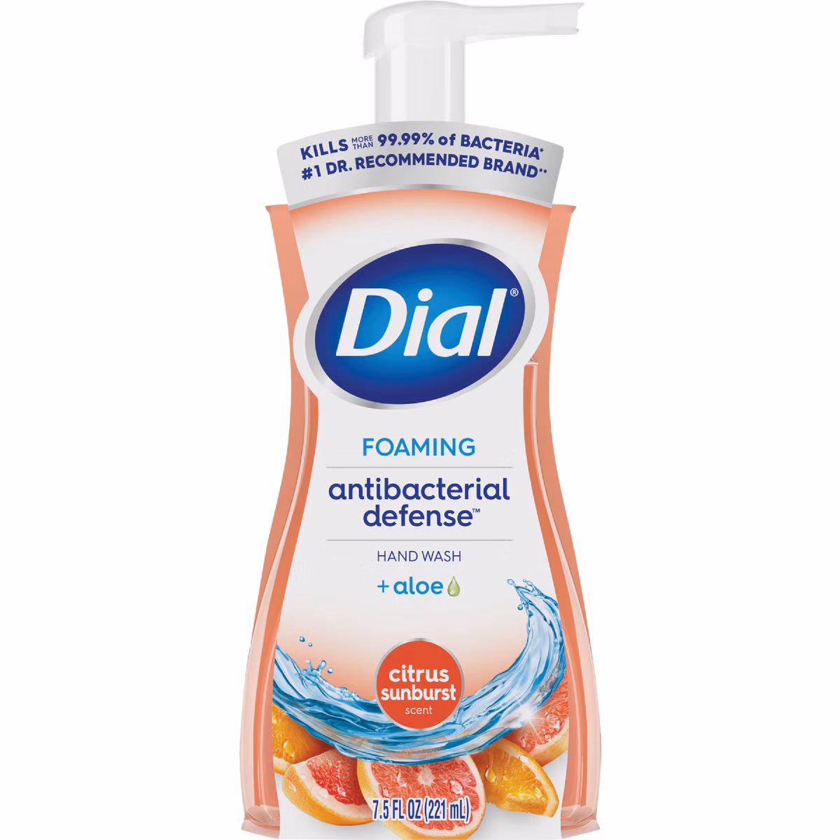 Dial Antibacterial Defense 7.5 Oz. Citrus Sunburst + Aloe Foaming Hand Wash