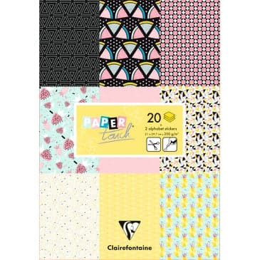 Clairefontaine Paper Touch- printed sheets- Geometric Fruit Design