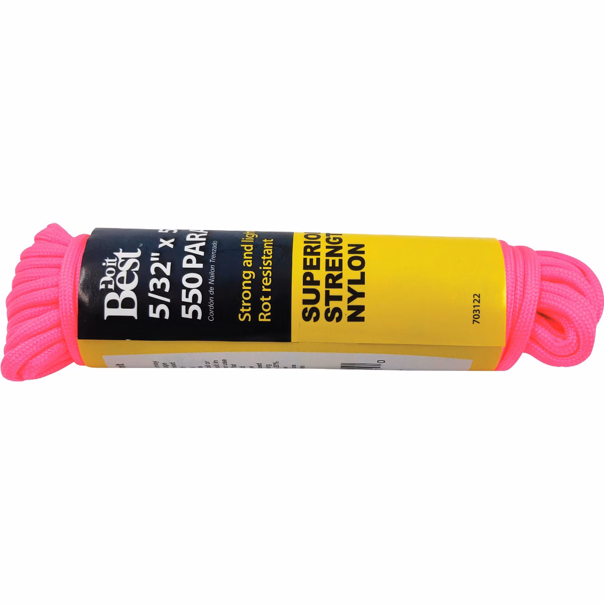 Do it Best 550 5/32 In. x 50 Ft. Pink Nylon Paracord