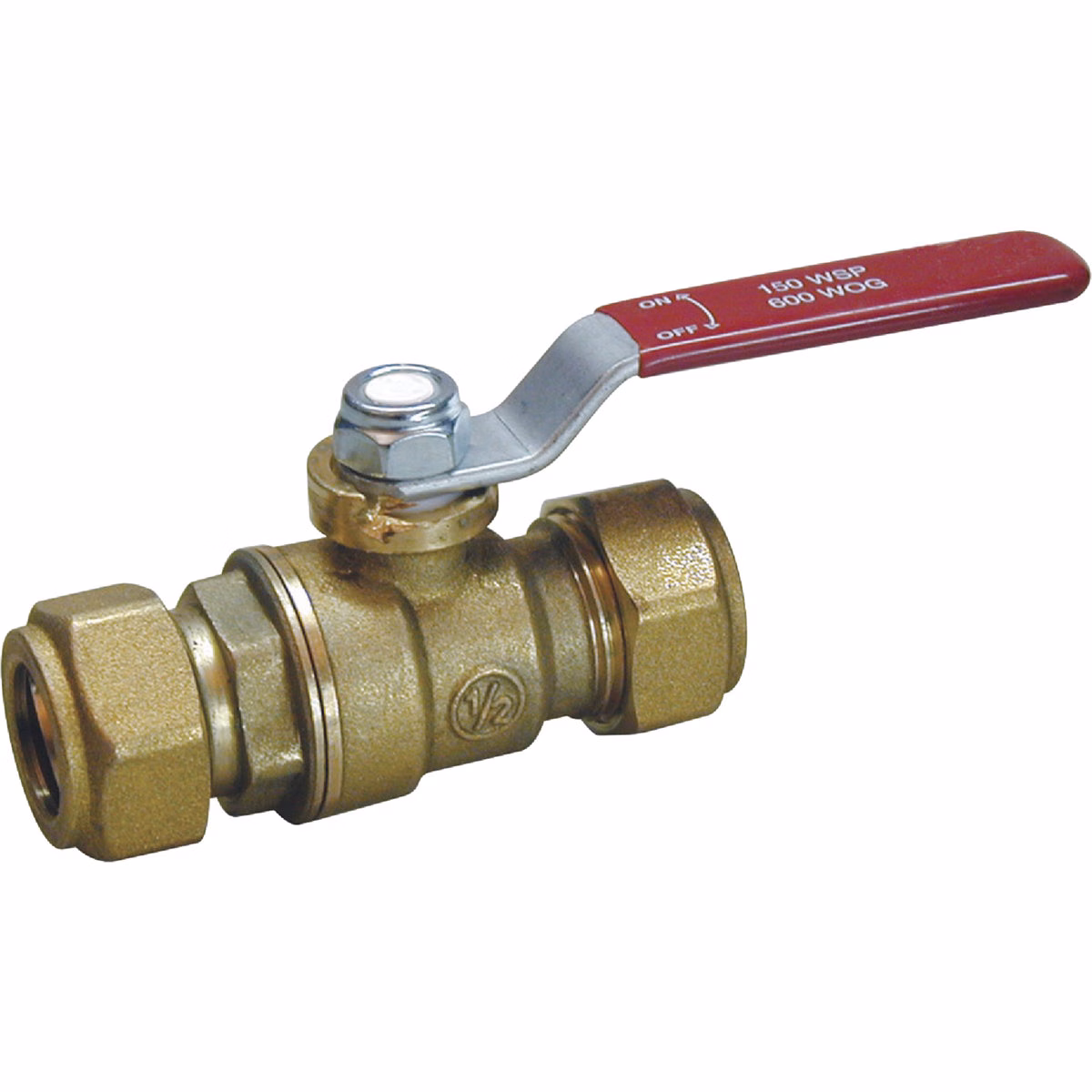 ProLine 1/2 In. Compression x 1/2 In. Compression Brass Ball Valve