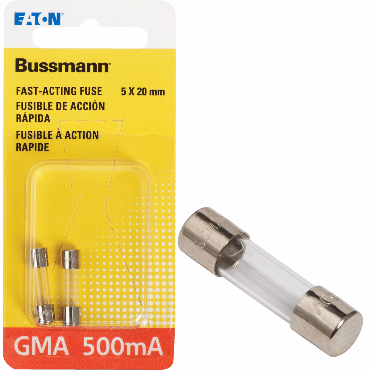 Bussmann 500A GMA Glass Tube Electronic Fuse (2-Pack)