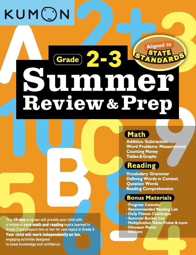KUMON Grade 2-3 Summer Review & Prep Age 6-8