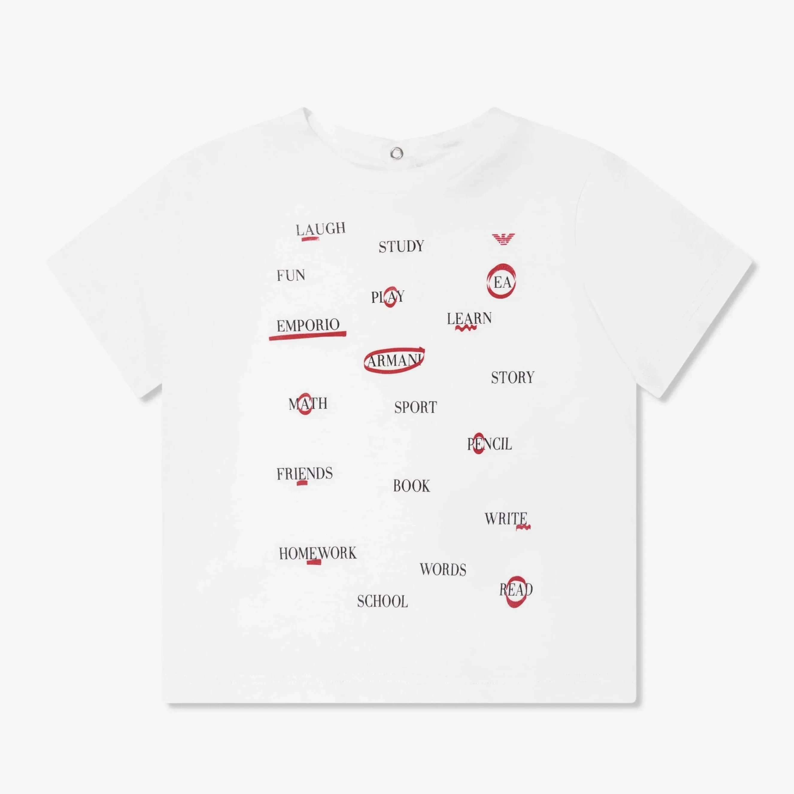 Emporio Armani Junior Ivery Logo T-shirts – 6Y