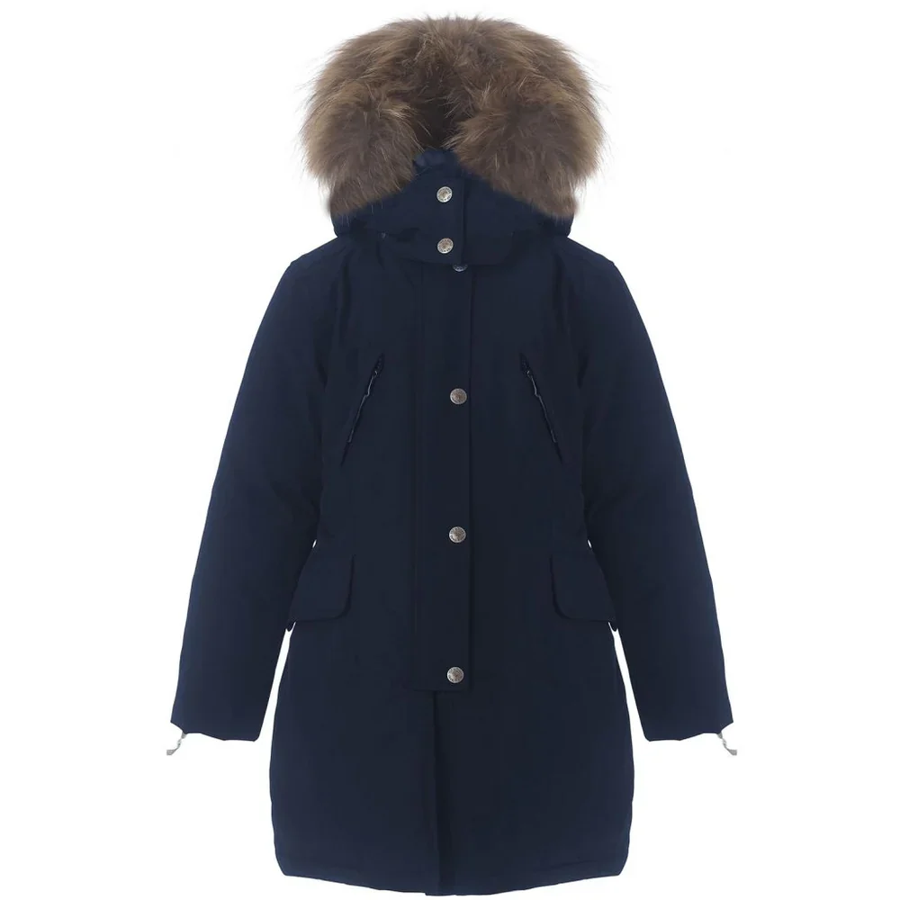 Ver De Terre Girls ARCTIC Winter Down Coat with Fur – Navy