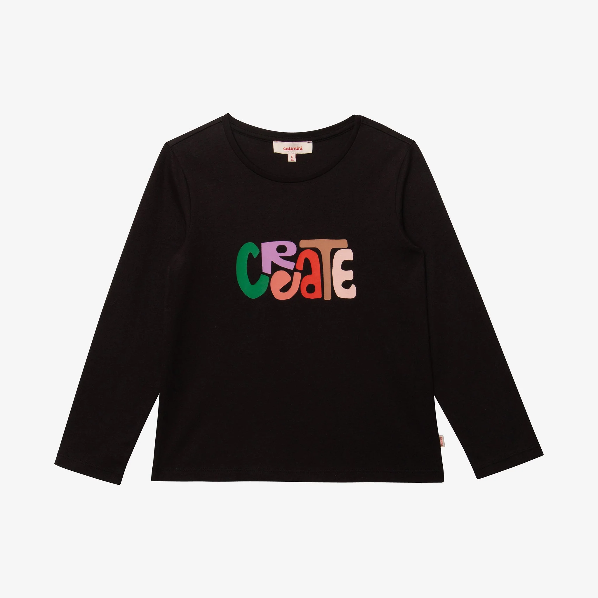 Catimini Girls’ Black Long Sleeve Tee – 10Y/12Y
