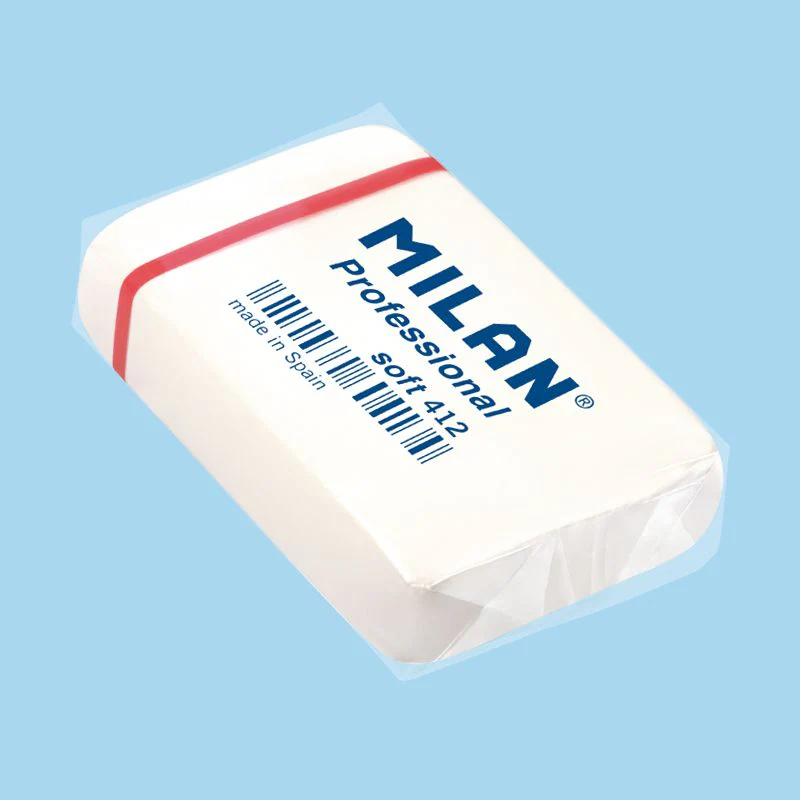 MILAN 412 Professional Soft Erasers – Box of 12