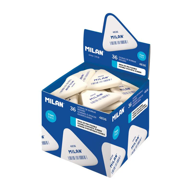 Milan Triangular Flexible Erasers 4836 [Box of 36]