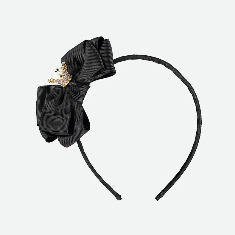Angel’s Face Kids Girls Crown Headband – Black