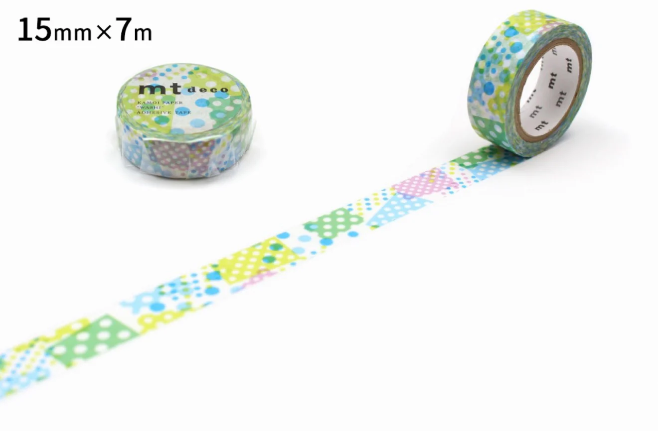mt 1P Deco Washi Tape – Blue Dots – 15mm