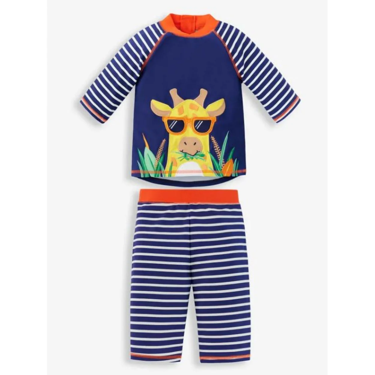 Jojo Maman Bebe Kids 2 Piece Sun Protection Swim Suit – Safari