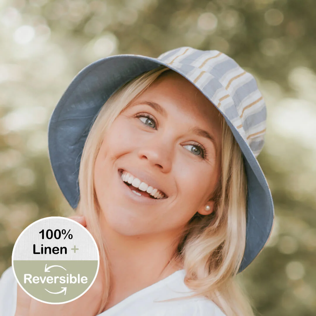 Bedhead Ladies UPF50+ VACATIONER Reversible Sun Hat – Spencer / Steele