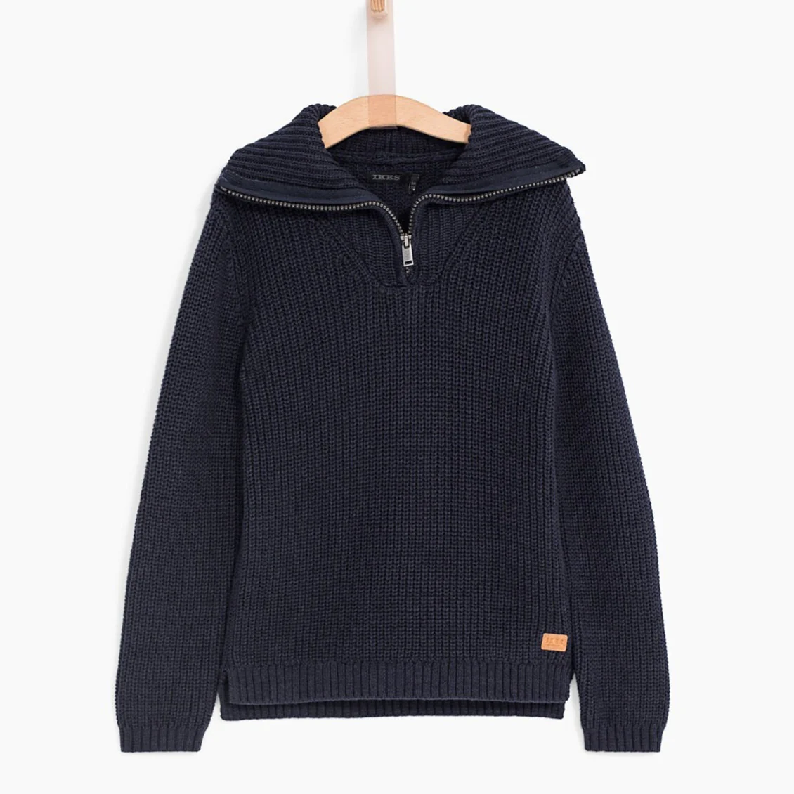 IKKS Boys Zip-Nect Jumper – Black