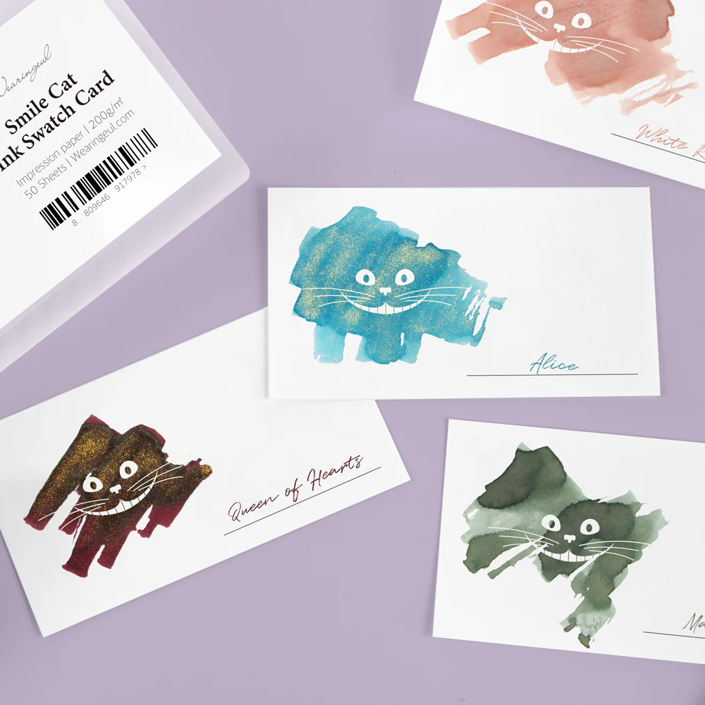 Wearingeul Ink Colour Swatch Card – 50 Cards