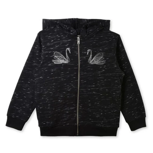 STELLA McCARTNEY Kids JOPLIN Zip Sweater w/ Swan