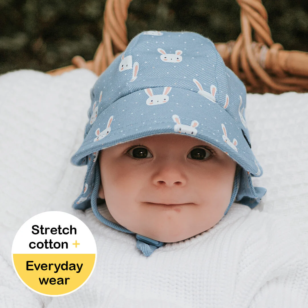 Bedhead Baby/Toddler UPF50+ Legionnaire Flap Sun Hat – Bunny