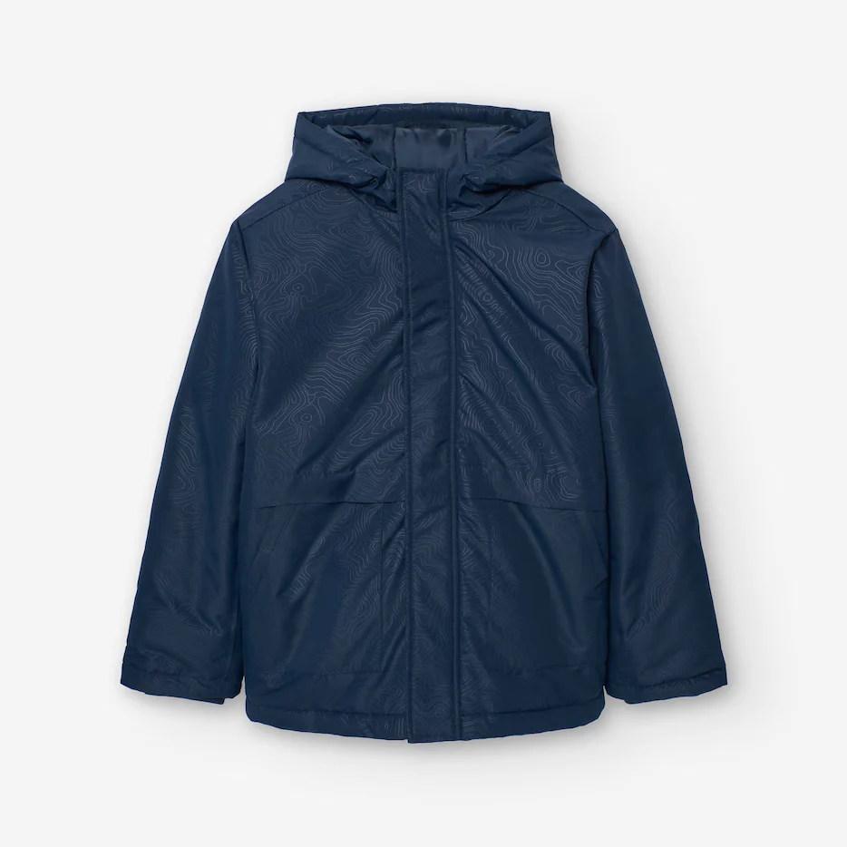 Losan Kids Printed Winter Parka with Hood Light Navy – 12Y