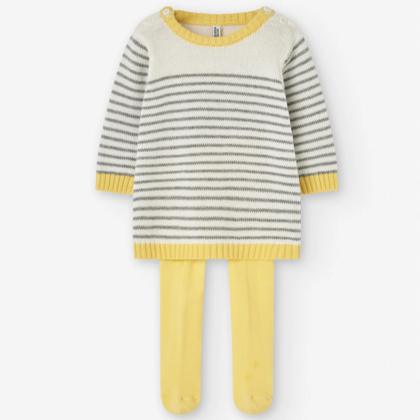 Losan Baby PENGUIN Sweater Dress and Tights – Ecru – Newborn