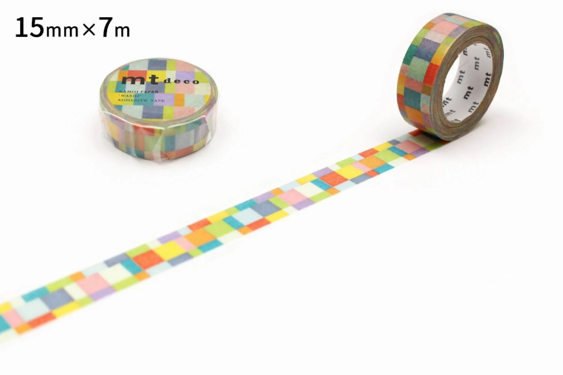 mt 1P Deco Washi Tape – Mosaic Bright  – 15mm