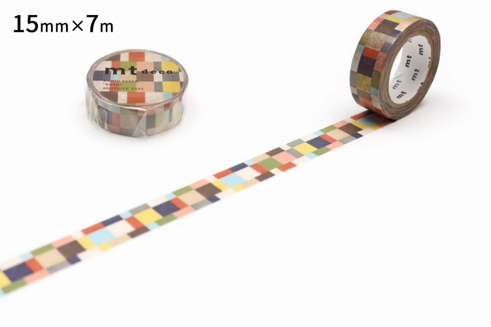 mt 1P Deco Washi Tape – Mosaic Greysh  – 15mm