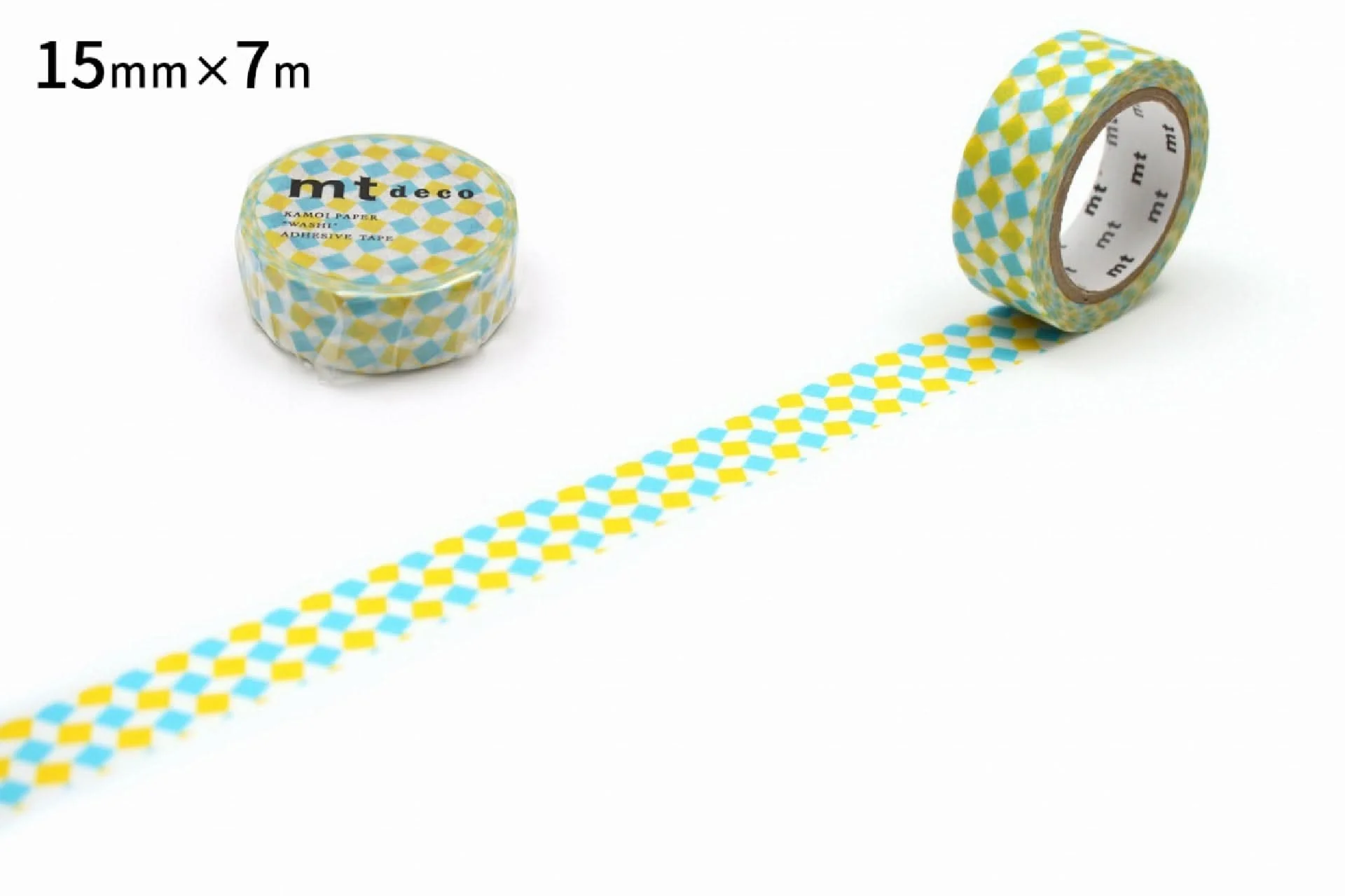 mt 1P Deco Washi Tape – Square Yellow  – 15mm