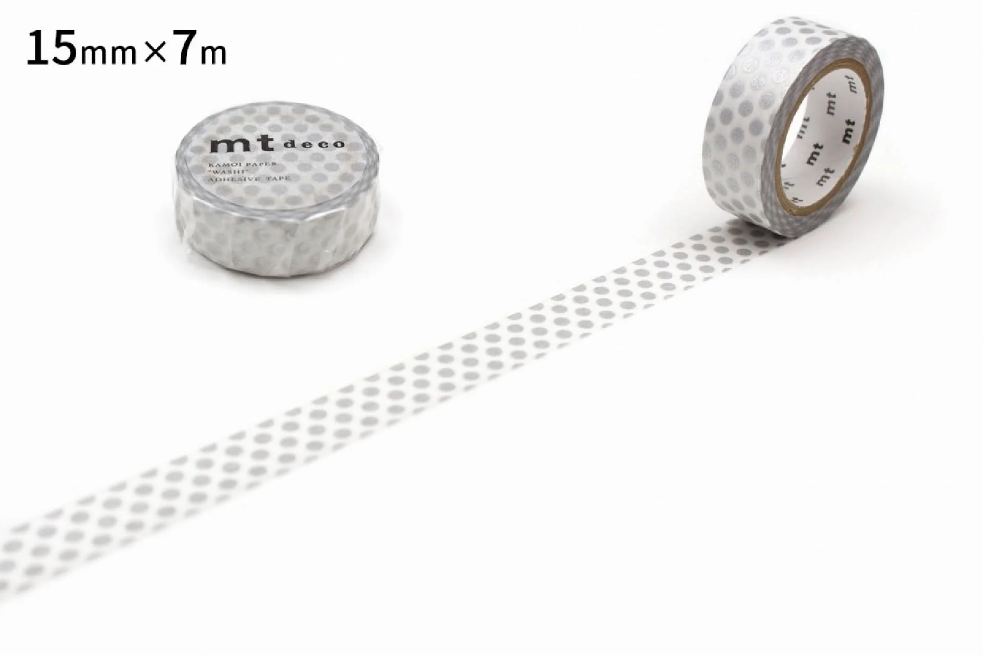 mt 1P Deco Washi Tape – Dot Silver  – 15mm