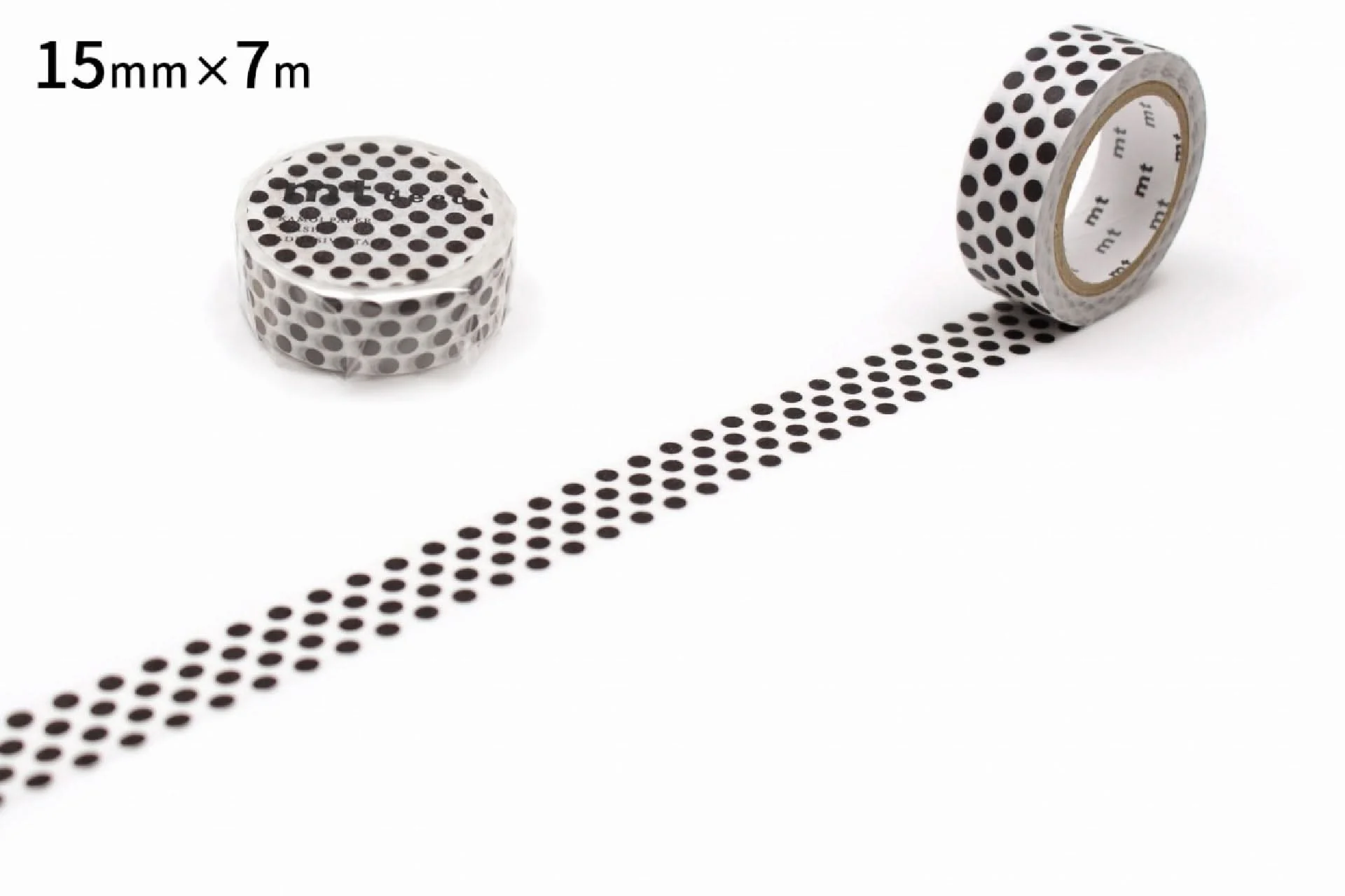 mt 1P Deco Washi Tape – Dot Black  – 15mm