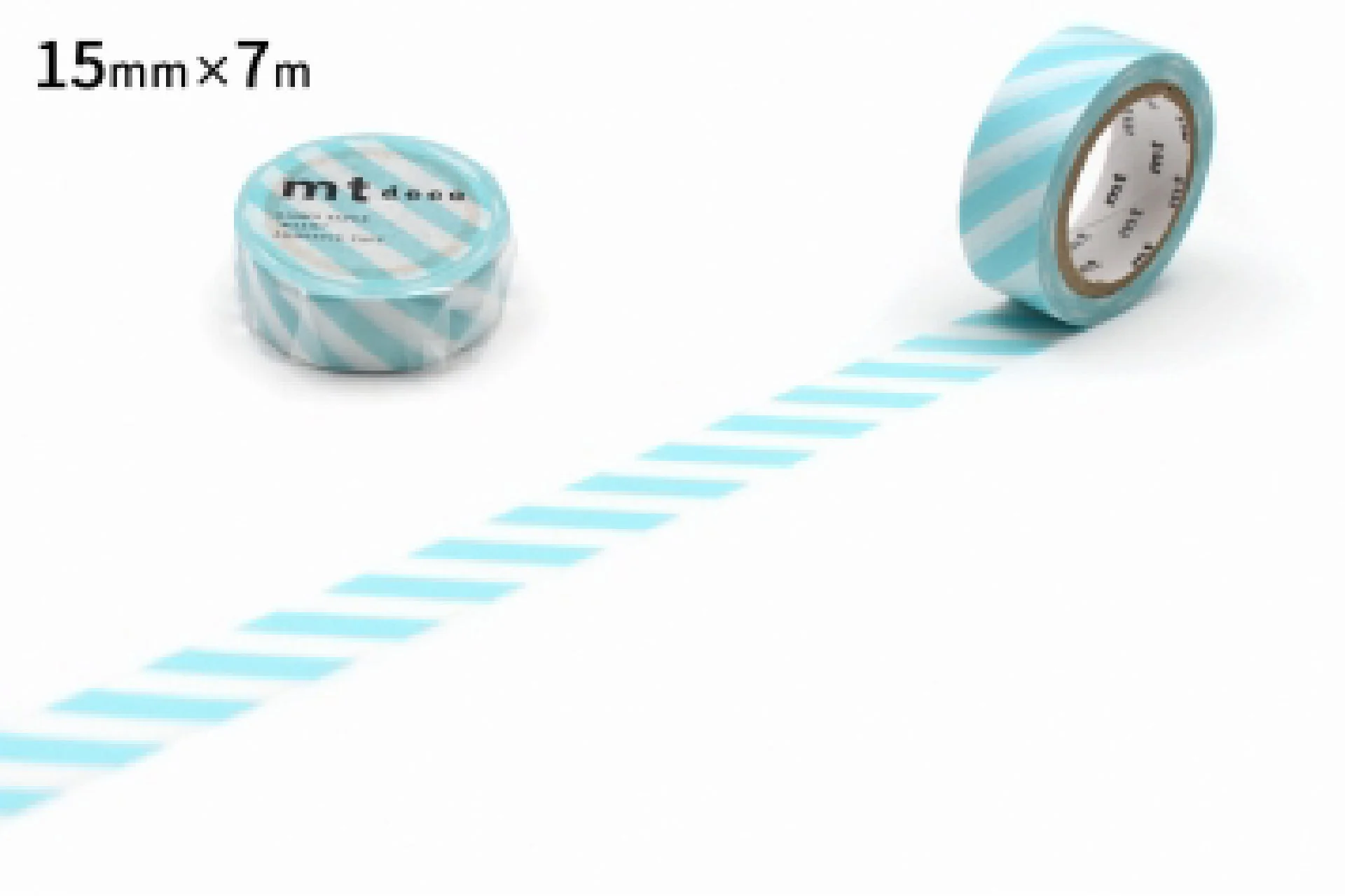 mt 1P Deco Washi Tape – Striped Mint Blue  – 15mm