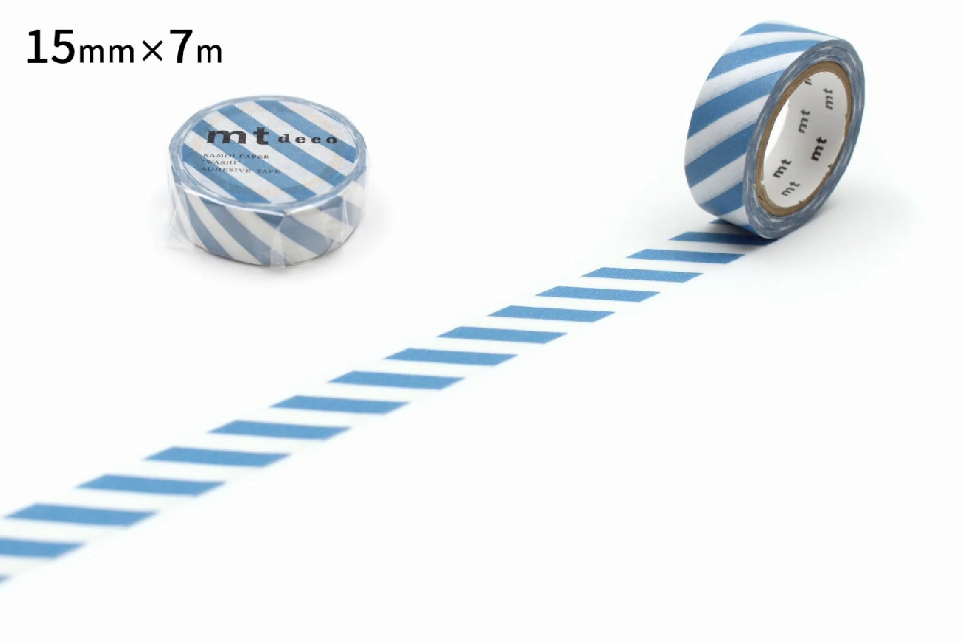 mt 1P Deco Washi Tape – Striped Salmon Pink – 15mm