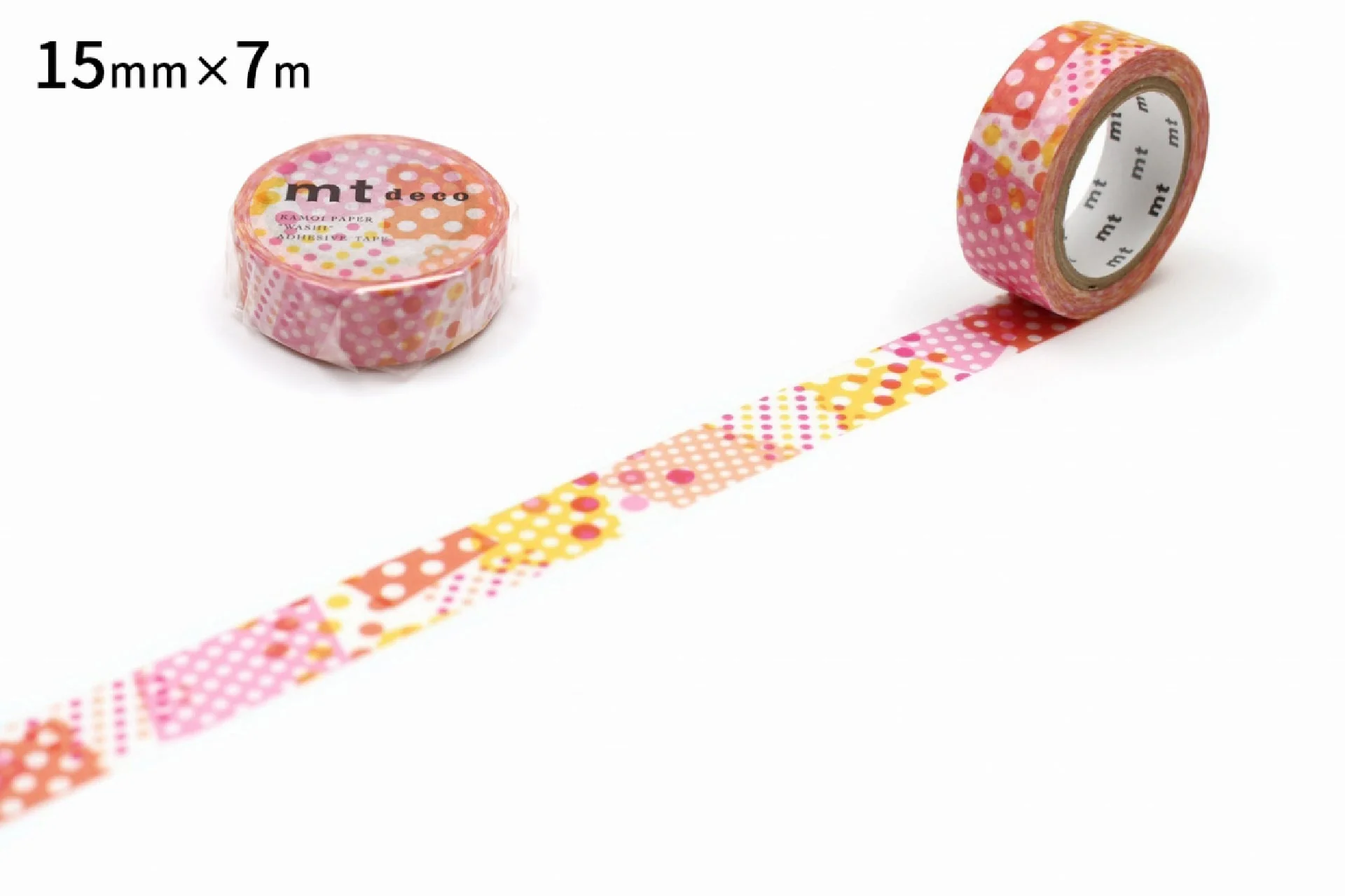 mt 1P Deco Washi Tape – Negative Positive Dot Pink  – 15mm