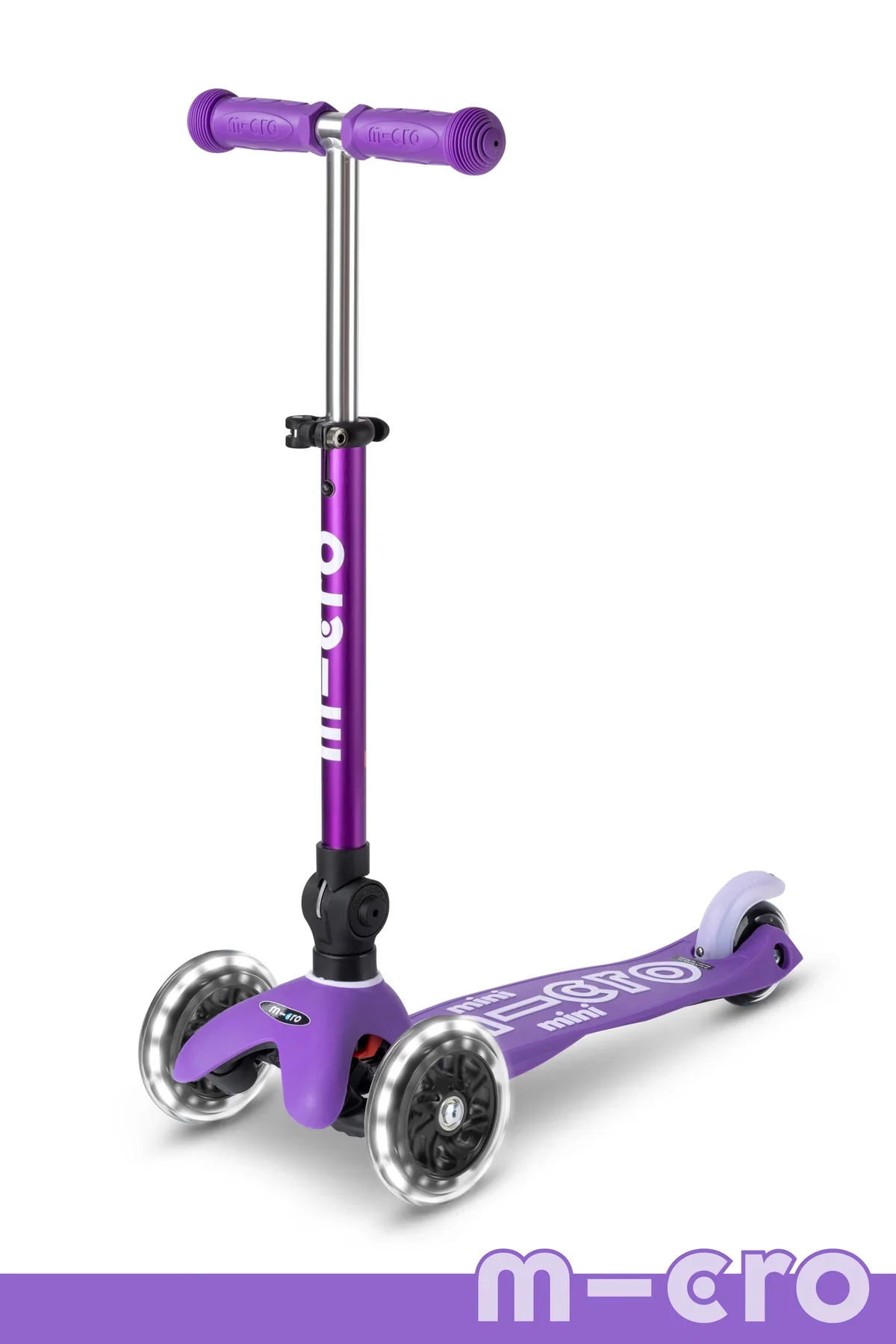 Micro Kids Mini Foldable LED Scooter – Purple [Ages 2-5]