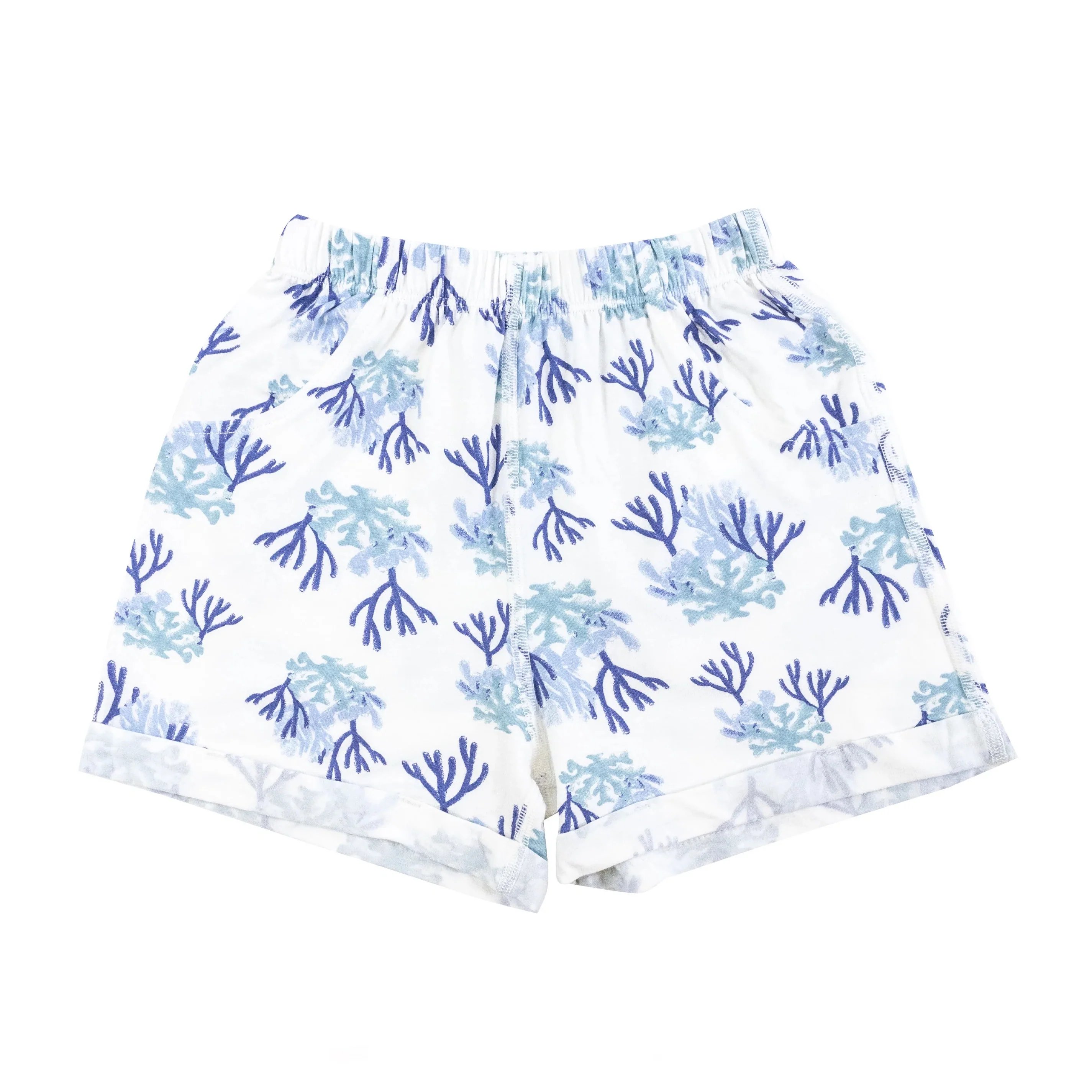 Nest Designs Kids/Baby Bamboo Jersey Shorts – Blue Reef