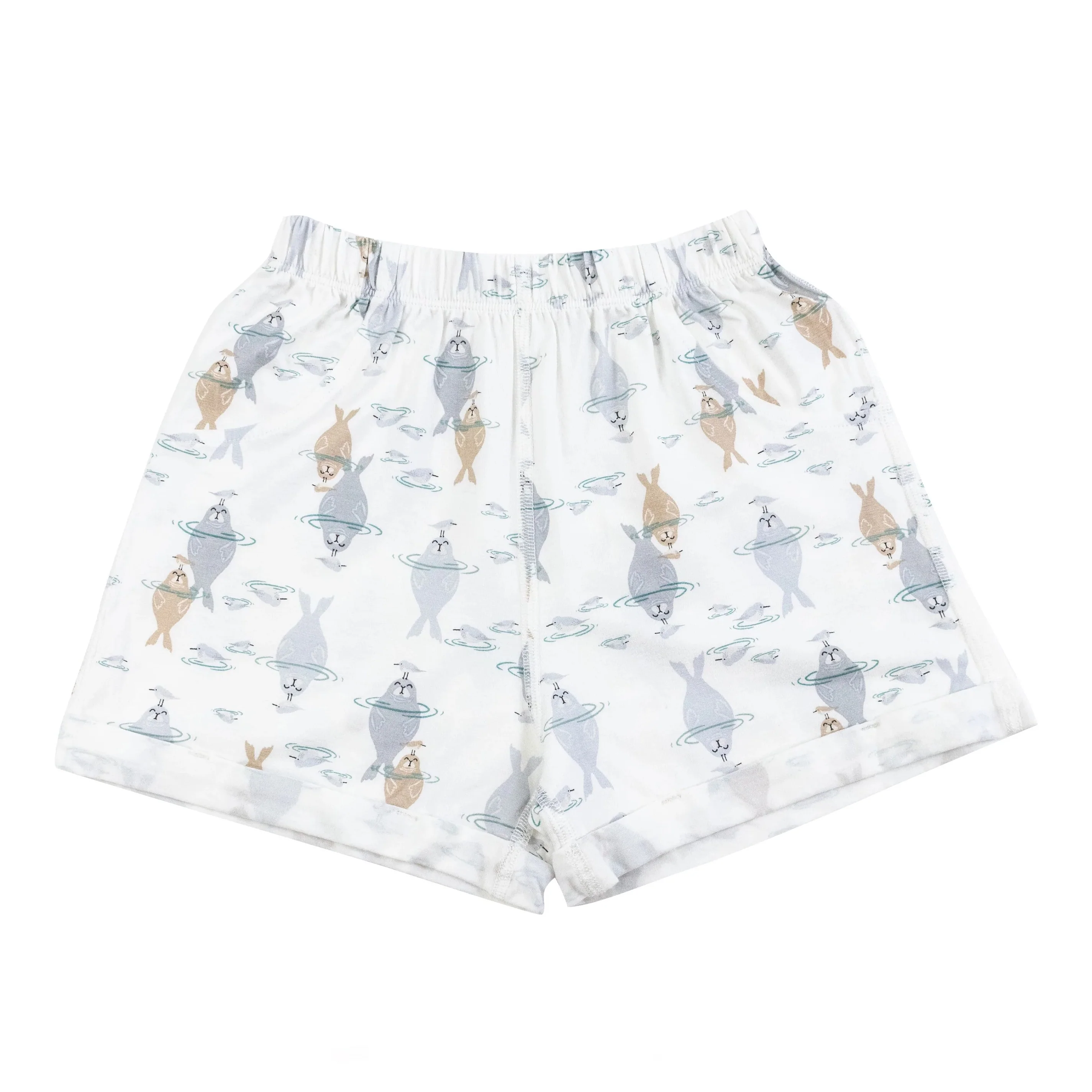 Nest Designs Kids/Baby Bamboo Jersey Shorts – Ocean Float
