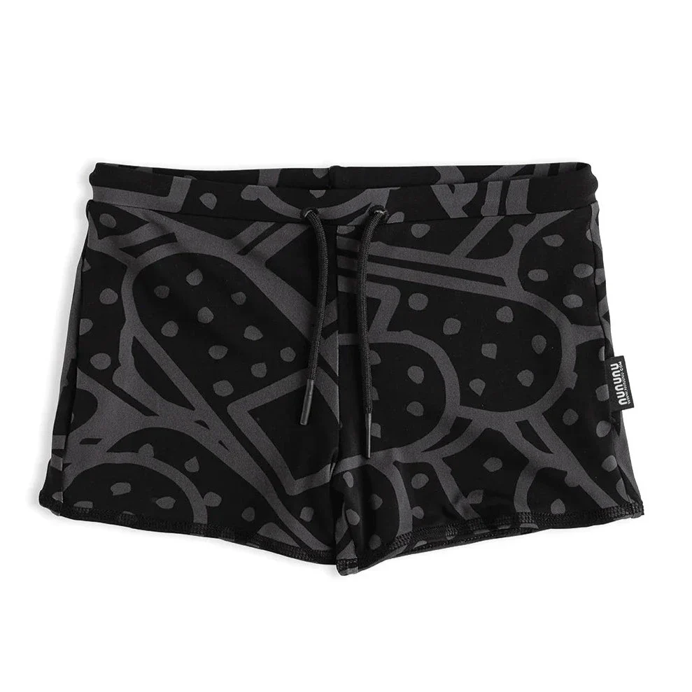 Nununu Kids Boy’s BANDAID Swim Shorts – BLACK