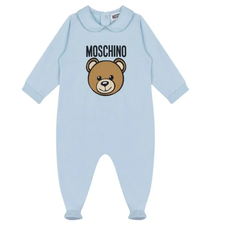 Moschino Baby Teddy Bear Romper – Sky Blue