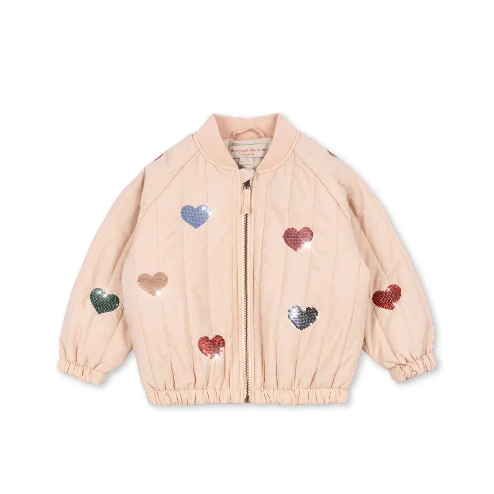 Konges Sloejd Kids JUNO Sequin Bomber Jacket – Cameo Rose