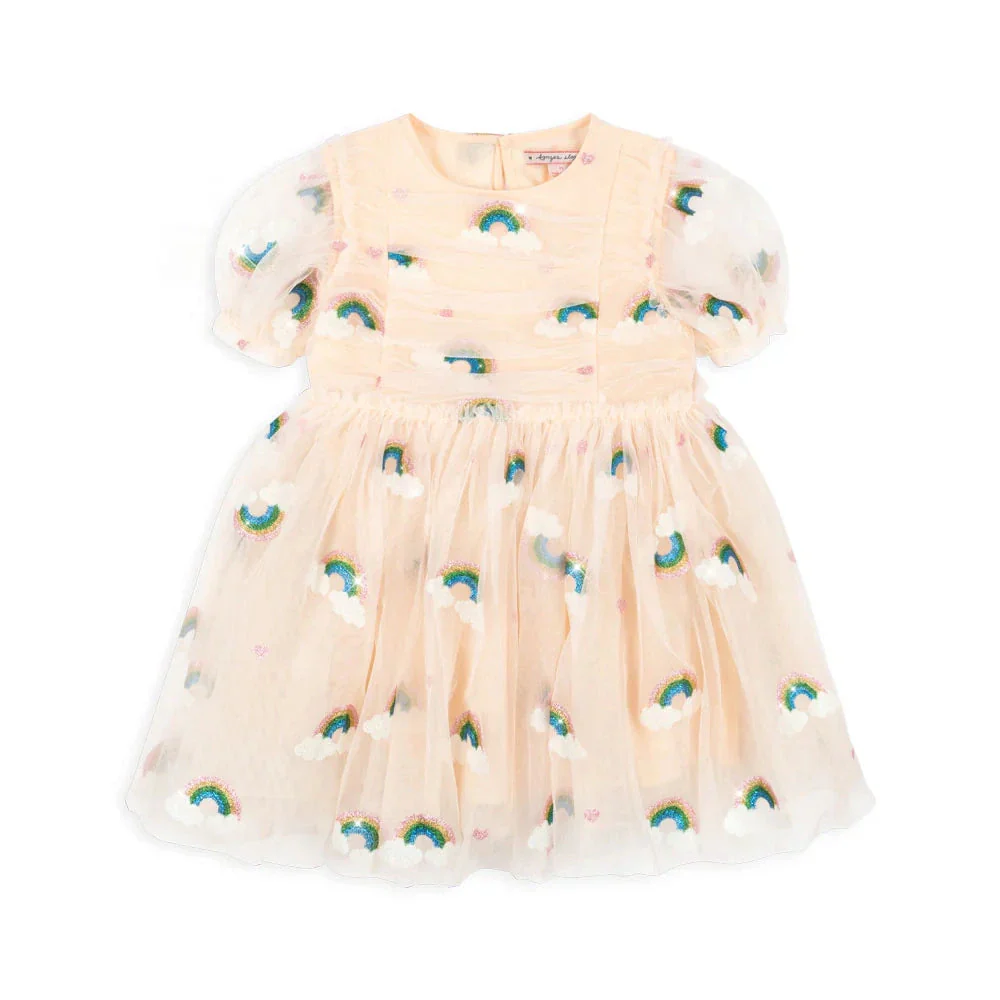 Konges Sloejd Kids Girls Tullie Dress – Rainbow Glitter