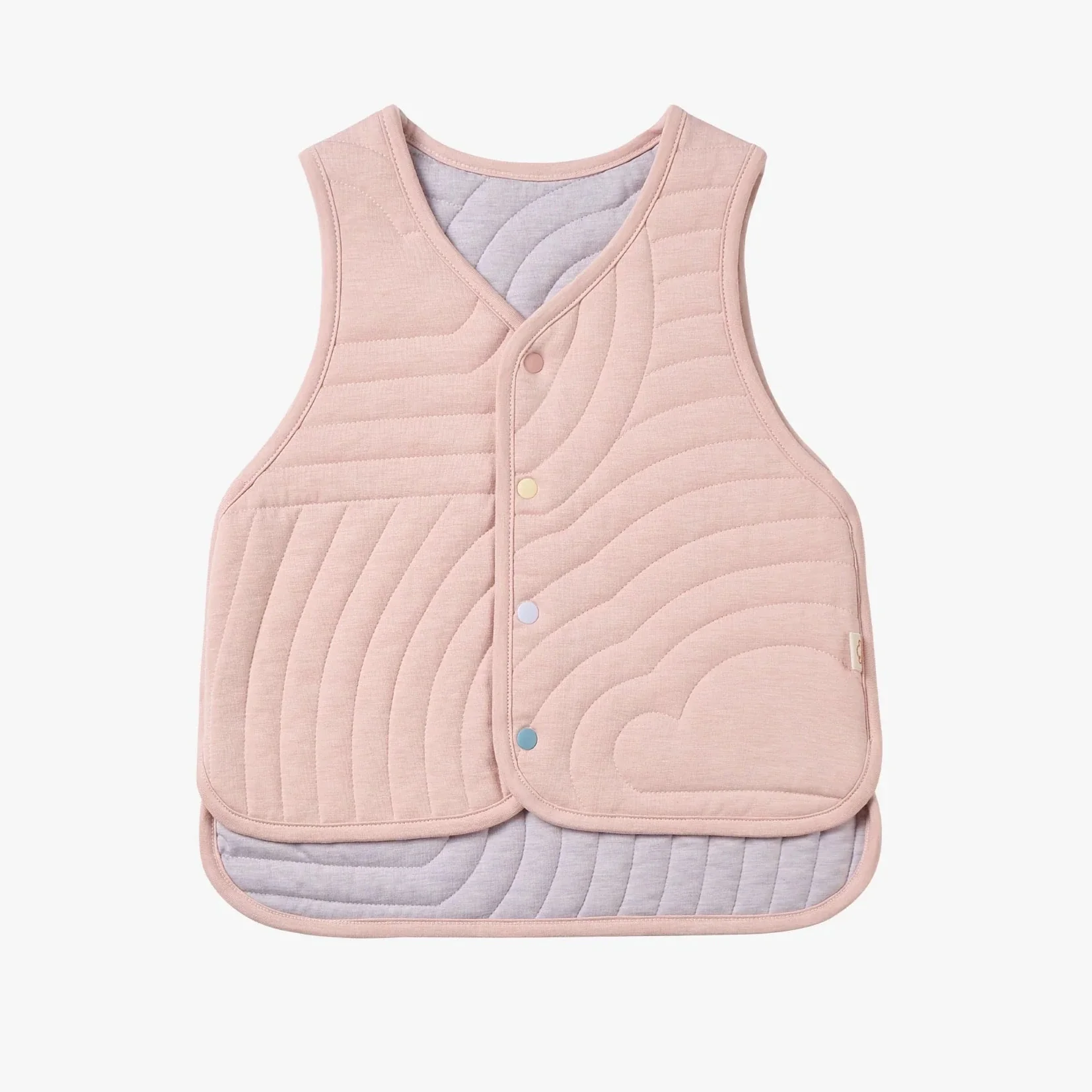 Nest Designs – Petite Revery Kids Cotton Quilted Cloud Vest – Rose Smoke