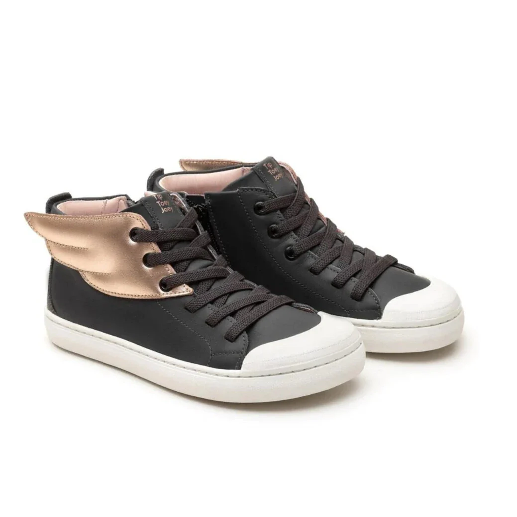 Tip Toey Joey Kids PLATEAU FLY Sneakers – Ash Metalic Salmon