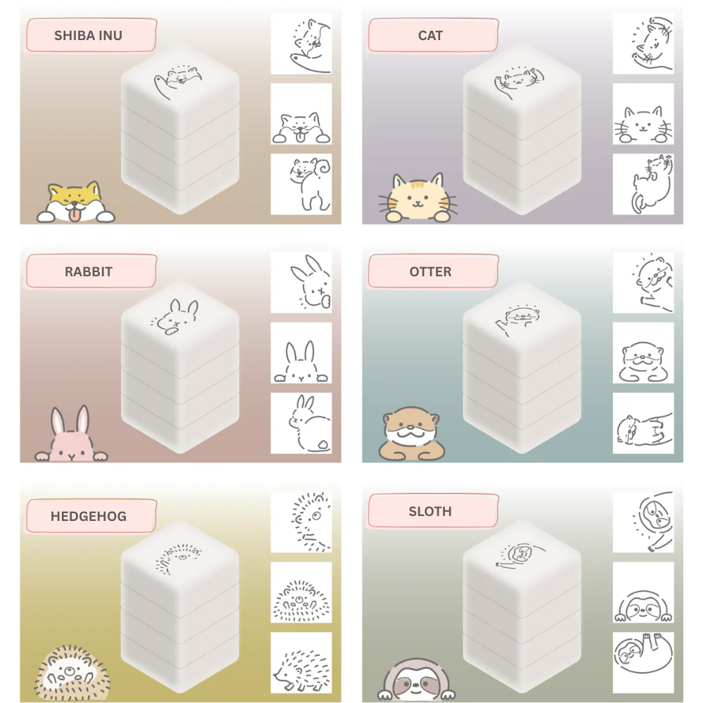 Sun-Star Stationery Peekaboo Self-Inking Animal Stamp