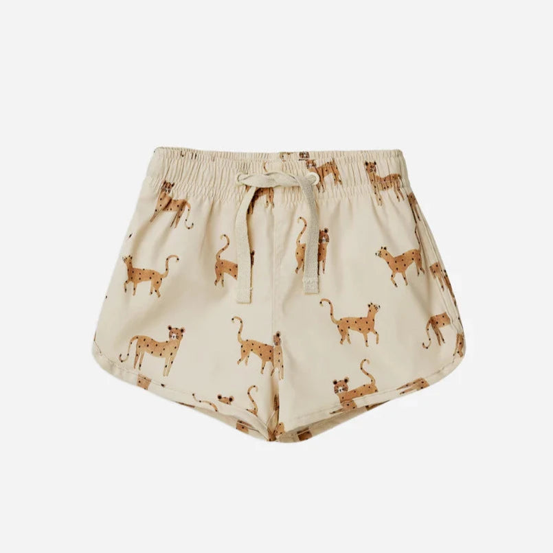 Rylee + Cru Kids Unisex SWIM TRUNK – LEOPARD